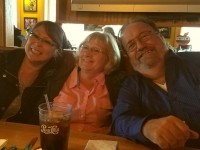 Fellow Black River Astro members, Pamela Shivak, Dorothy O'Neal and myself at Applebees.
