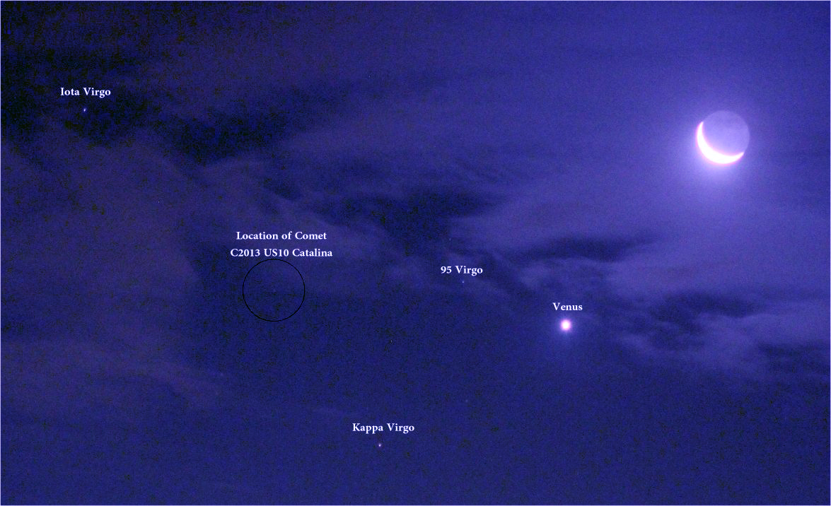 Comet Catalina, Moon, Venus - December 7th, 2015